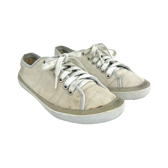 Coach (6.5) Elen Womens Cream Sneakers Shoes Well Worn Y2K - Picture 1 of 13